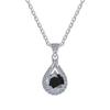 Collar de Plata de Ley 925 de Venta Caliente Transfronteriza para Mujer con Piedra Preciosa de Moissanita Colorida de 1 Quilate Joyería Simulada de Gama Alta al por Mayor