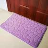 Alfombra de baño, felpudo de forro polar coral, antideslizante, con relieve de guijarros