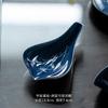 Tetera de bambú azul pintada a mano, tetera de huevo de dragón, juego de té de cerámica de kung fu, taza aromática, taza de degustación, tetera para té individual