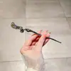 Pente de franja floral estilo antigo para mulheres, novo pente moderno estilo chinês para coques, pente simples Hanfu cheongsam, acessório de cabelo, ornamento de cabelo