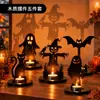 Decoraciones Temáticas de Calabaza de Halloween Adornos de Madera con Forma de Fantasma para Escritorio Decoración de Ambiente para Ventana Accesorios para Fotos