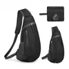 Bolsa de Peito Dobrável Estilo Coreano para Homens, Bolsa Transversal de Ombro Único para Mulheres, Bolsa Esportiva Masculina, Bolsa de Ombro Único para Exterior com Logo Estampado