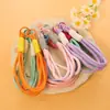 Lanyard Colorido Creativo de Doble Hilo con Doble Hebilla para Teléfono Móvil, Lanyard para Teléfono con Patrón Nudo Bloqueo de Color, Llavero, Accesorio para Bolso