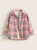 Conjunto de Otoño para Niñas Chaqueta Camisa a Cuadros Infantil 2026 Nuevo Estilo Principios de Otoño Camisa Básica Conjunto de Dos Piezas
