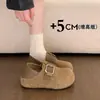 Zapatos Birkenstock de suela gruesa con tacón oculto completamente cerrados para mujer 2026 nuevos mocasines slip-on de otoño zapatos individuales retro Birkenstock
