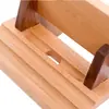 Soporte de Escritorio para Teléfono de Madera Tipo Banco de Jardín Soporte para Teléfono Móvil y Tableta para Oficina Dormitorio Sala de Estar