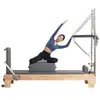 Cama Pilates Core Transfronteiriça Plataforma Semi-Alta Madeira de Bordo Branco Estúdio de Yoga de Alto Padrão Academia Personal Trainer Equipamento Principal 2 em 1