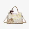 Nuevo bolso de hombro con bordado de grulla y nube estilo chino, nuevo modelo 2026, bolso de mano elegante de lujo ligero, bolso cruzado de novia, bolso de mujer para el día a día