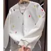 Sudadera Holgada de Manga Larga Bordada con Rafia Huamian para Hombre, Suéter Holgado de Cuello Redondo de Moda, Camiseta Base
