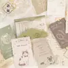 Paquete de Materiales Serie Yu Xian Meow and Sweet Time Tema Gato Base para Diario Materiales DIY 20 Hojas 4 Estilos