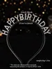 Diadema de Pedrería para Fiesta de Cumpleaños Transfronteriza Diadema con Letras Happybirthday Atuendo Ambiente Accesorios para la Cabeza de Fiesta