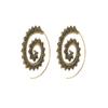 Pendientes de engranajes exagerados europeos y americanos para mujer, estilo étnico vintage, con espirales y aleación antigua.