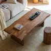 Mesa de Centro de Madera Maciza Vintage, Mesa de Té de Madera Natural con Forma Irregular, Estilo Rústico para Sala de Estar, Mesa Tatami para Casa de Huéspedes Hotel Casa de Té Estilo Wabi-Sabi