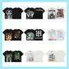 2026S Transfronterizo Em Marca de Moda Americana Ángel Retro Logo de Pedrería Hip-Hop Holgada Manga Corta Estampado Completo Camiseta de Pareja