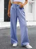 Tienda Independiente Verano 2026 Pantalones Casuales Holgados de Cuadros de Moda Pierna Recta Versátiles Cintura de Corbata Largos Moda al por Mayor