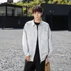 Camisa de trabajo para pareja, top de manga larga de alta gama, elegante y moderno para hombre con diseño degradado, prenda exterior retro de alta costura, colección de otoño para hombre
