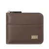 Cartera Corta de Hombre con Cremallera Cosida de PU de Alta Gama Transfronteriza Estilo Retro de Negocios 80% de Descuento Cartera Vintage Plata y Oro