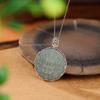 Yilu plata S925 plata de ley jade Hetian Jade Amarillo Dios de la Riqueza colgante Estilo nacional colgante portátil colgante de jade regalo colgante de jade