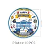 Decoración de Fiesta de Cumpleaños Temática de Coche de Policía de Venta Caliente Transfronteriza Suministros para Fiesta Ambientación de Fiesta de Cumpleaños de Policía Accesorios para Fotos