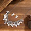 Venta Directa de Fábrica de Nuevo Conjunto de Joyería de Collar y Pendientes de Metal de Estilo Exótico Más Vendido Transfronterizo, Retro Artístico