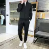 Novo terno masculino outono 2024 moda coreana terno cardigã bonito duas peças jovem uma geração de cabelo