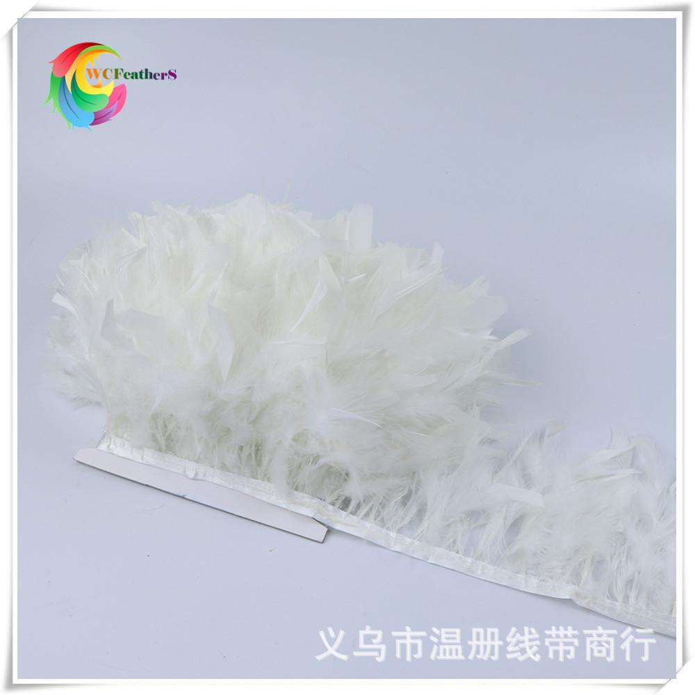 1 white chandelle turkey feath