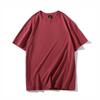 Playera de Algodón de 200g con Hombro Caído, Cuello Redondo y Manga Corta, Color Sólido Personalizado Unisex para Reunión de Clase, Camisa Cultural, Ropa de Trabajo con Impresión de Logo