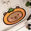 Alfombra de Baño de Dibujos Animados Afelpada Felpudo Absorbente de Agua Antideslizante Alfombra para Entrada de Inodoro Suave y Esponjosa Almohadilla para Pies