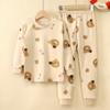 Conjunto de Roupas Íntimas Infantis Puro Algodão Roupas para Casa das Meninas Adolescentes Médio e Grande Roupas Quentes de Outono Calças de Outono Roupas Infantis