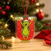 Colgante de Letra Acrílica Monstruo Peludo Verde Navideño Transfronterizo 2 Estilos Adorno de Árbol de Navidad Decoración de Regalo Festivo Transfronterizo