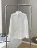 Camisa Spot Rl Feminina Versão Limpa Cor Raff Bordado de Cavalo Manga Longa Tecido Oxford Top Casual e Versátil