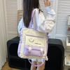 Bolsa de papelería de gran capacidad para estudiantes japoneses Bolsa de almacenamiento portátil 2024 Nuevo Bolso de mano Bolso de hombro coreano Bolso cruzado