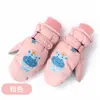 Guantes de Dibujos Animados para Niños Versión Q Hipopótamo Terciopelo Cálidos de Invierno Engrosados a Prueba de Frío Triples Guantes de Esquí para Hombres y Mujeres