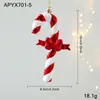 Nuevo Colgante de Plástico en Polvo Pegajoso Rojo Rojo y Blanco Colores en Polvo Colgante de Dibujos Animados Decoración para Colgar en Árbol de Navidad Ventana Stock Listo