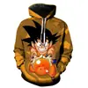 2025 Transfronterizo Nuevo Otoño e Invierno 3D Anime Dragon Ball Estampado Talla Grande Holgado Sudadera con Capucha Sudadera de Manga Larga Chaqueta