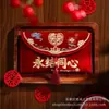 Bordado de Boda Bolsa de Sobre Rojo Tela de Terciopelo Personaje Sobre Rojo Ceremonia del Té de Boda Cambio de Dirección Sobre Rojo de Diez Mil Yuan Suministros de Boda