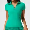 Playeras Deportivas Transfronterizas, Camisetas de Manga Corta para Mujer, Ropa de Verano para Bádminton, Camisetas Ajustadas de Cuello V Color Nude para Correr y Fitness, Ropa de Yoga