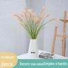 Arranjo de flores estilo ins flor de junco simulada flor de junco de chão para interior sala de estar quarto flor decorativa de celebridade da internet galho longo decoração de interior