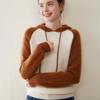 Nuevo Suéter con Capucha de Cachemira Otoño e Invierno para Mujer, Adecuado para Usar por Dentro y por Fuera, con un Aspecto Juvenil, Chaqueta Sudadera Tejida con Capucha