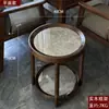Mesa de té de mahjong en forma de abanico, estante de almacenamiento de madera maciza y losa de piedra para hotel, juego de té para sala de ajedrez y cartas, mesa de té anti-quemaduras para sala de té