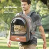 32*22*42cm Mochila Transportadora Bolha para Gatos, Bolsa Transparente para Pets para Gatos e Cães Pequenos até 9 Kg, Ótima para Caminhadas ao Ar Livre Cam
