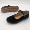 Zapatos de Tela Nuevos Antiguos de Pekín Poliuretano Negro Primera Generación Suela Gruesa Tipo Bizcocho Trabajo de Hotel Etiqueta de Baile Cuadrado Zapatos de Madre