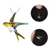 Venda quente transfronteiriça Broche de pássaro pega animal Pin de lapela de nicho de alto padrão anti-exposição pino de gola decorativo de uso duplo