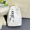 Mochila de Alto Valor Estilo Japonês Bolinhas Doces Grande Capacidade Mochila Feminina Viagem Casual Trabalho Diário Bolsa Escolar Multiuso para Mulheres