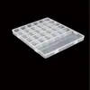 Caja de Almacenamiento de 24 Compartimentos Caja de Plástico PP Contenedor Transparente con Compartimentos Arte de Uñas Pedrería Cuentas Para Cuentas Pequeños Accesorios de Joyería Directo de Fábrica