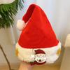 Chapéu de letra com pompom de pelo vermelho para mulheres outono e inverno Novo chapéu de lã espessado quente fofo chapéu para o frio moderno presente de Natal