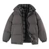 Otoño e Invierno 2024 Transfronterizo Nuevo Negro Cuello Alto Engrosado A Prueba de Frío y Cálido Marca de Moda Chaqueta Pan de Algodón para Hombre