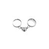 Anillo de amor magnético con puntada de cadena de moda europea y americana, anillo simple ajustable abierto liso, anillo de pareja