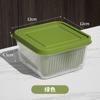 Caja de almacenamiento para refrigerador japonesa de gran capacidad, doble capa, para jengibre, ajo, cebolleta, caja de cocina con drenaje para alimentos