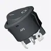 Interruptor Oval Preto em Forma de Barco, Cobre Total 4 Pinos 2 Velocidades Chaleira Elétrica Dispensador de Água Interruptor Alavanca de Alimentação, Retardador de Chama